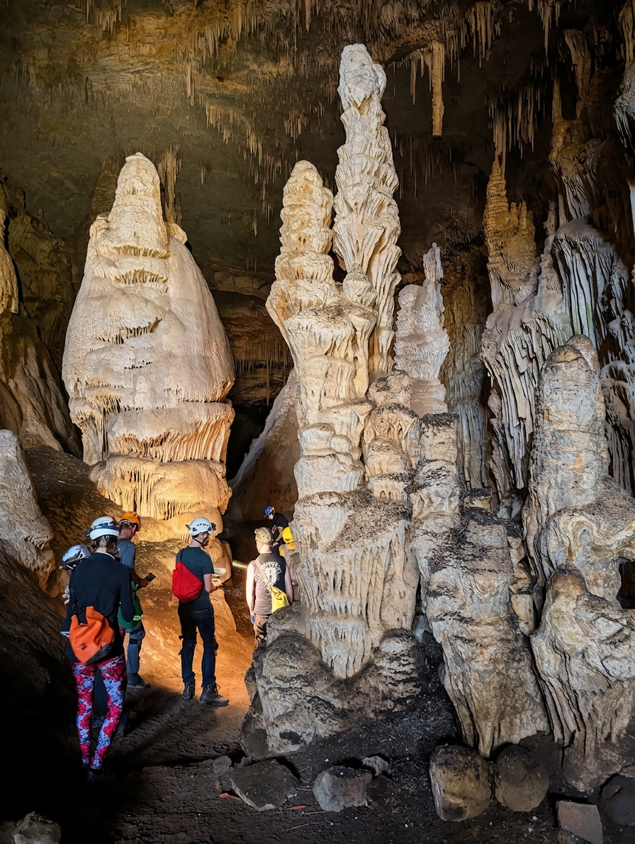 big group in cave