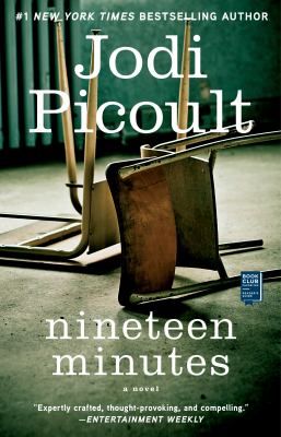 The book cover for "Nineteen Minutes" by Jodi Picoult. This book fits the prompt "banned or challenged books."